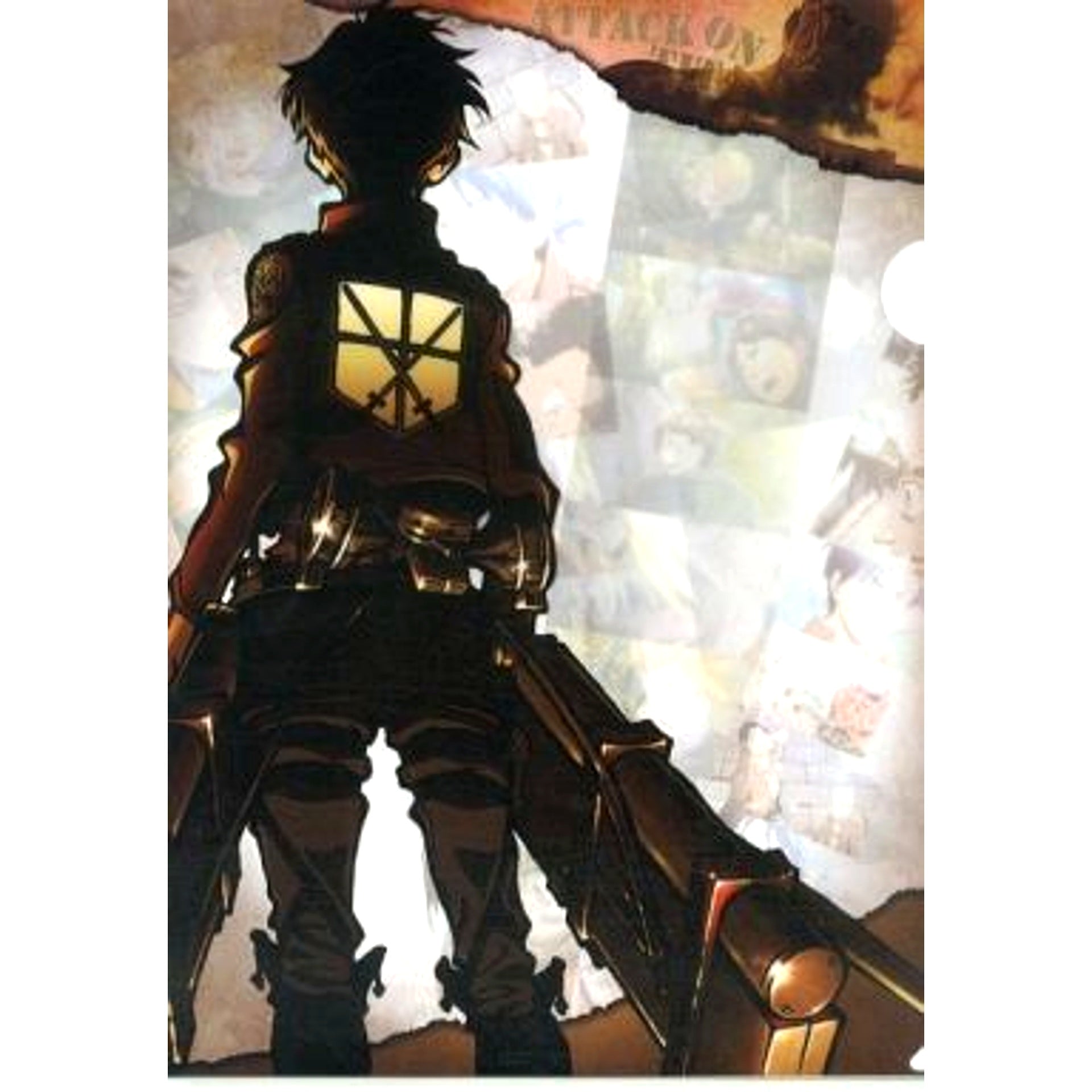 Eren Yeager Single A4 Clear File G Prize Ichiban Kuji Attack on Titan Kuji Dakkan Sakusen [USED]