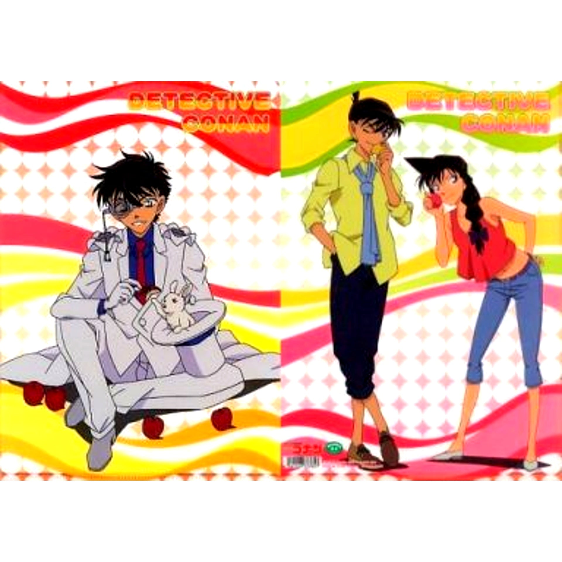 Phantom Thief Kid / Shinichi Kudo & Ran Mouri Fruit Pattern B A4 Clear File Detective Conan [USED]