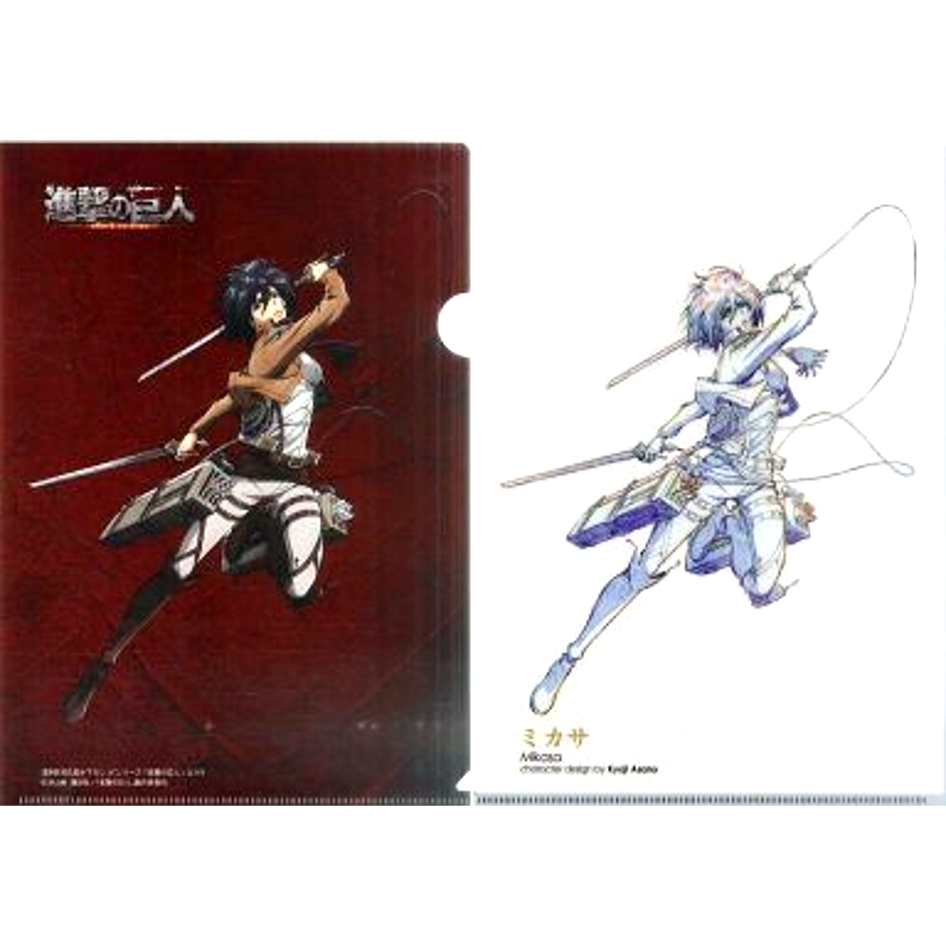 Mikasa A. No Mantle A4 Clear File Attack on Titan 2nd Kyoji Asano Exhibition Goods [USED]