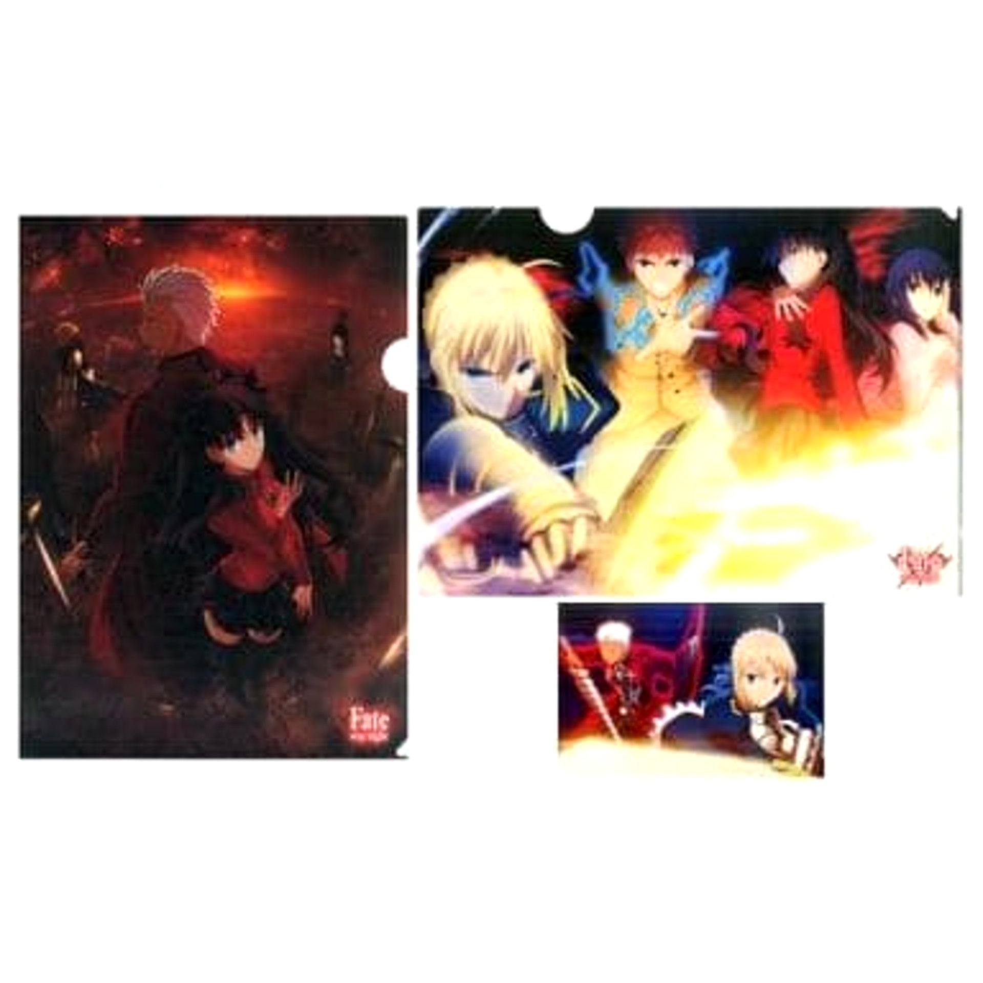 Fate/stay night Unlimited Blade Works Rin Tohsaka Archer and Others Ichiban Kuji Clear File & Postcard Prize I [USED]
