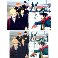 Date Tech Winter Snowball Fight Karasuno High School 1st Year H Prize Mini Clear File Set Ichiban Kuji Haikyu Fierce Battle Full Power Rest Full Power [USED]