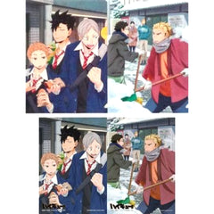 Haikyu!! OB Nekoma High School Winter Snow Removal Scene Ichiban Kuji Full Power Battle! Full Power Rest! Mini Clear File Set Prize H [USED]