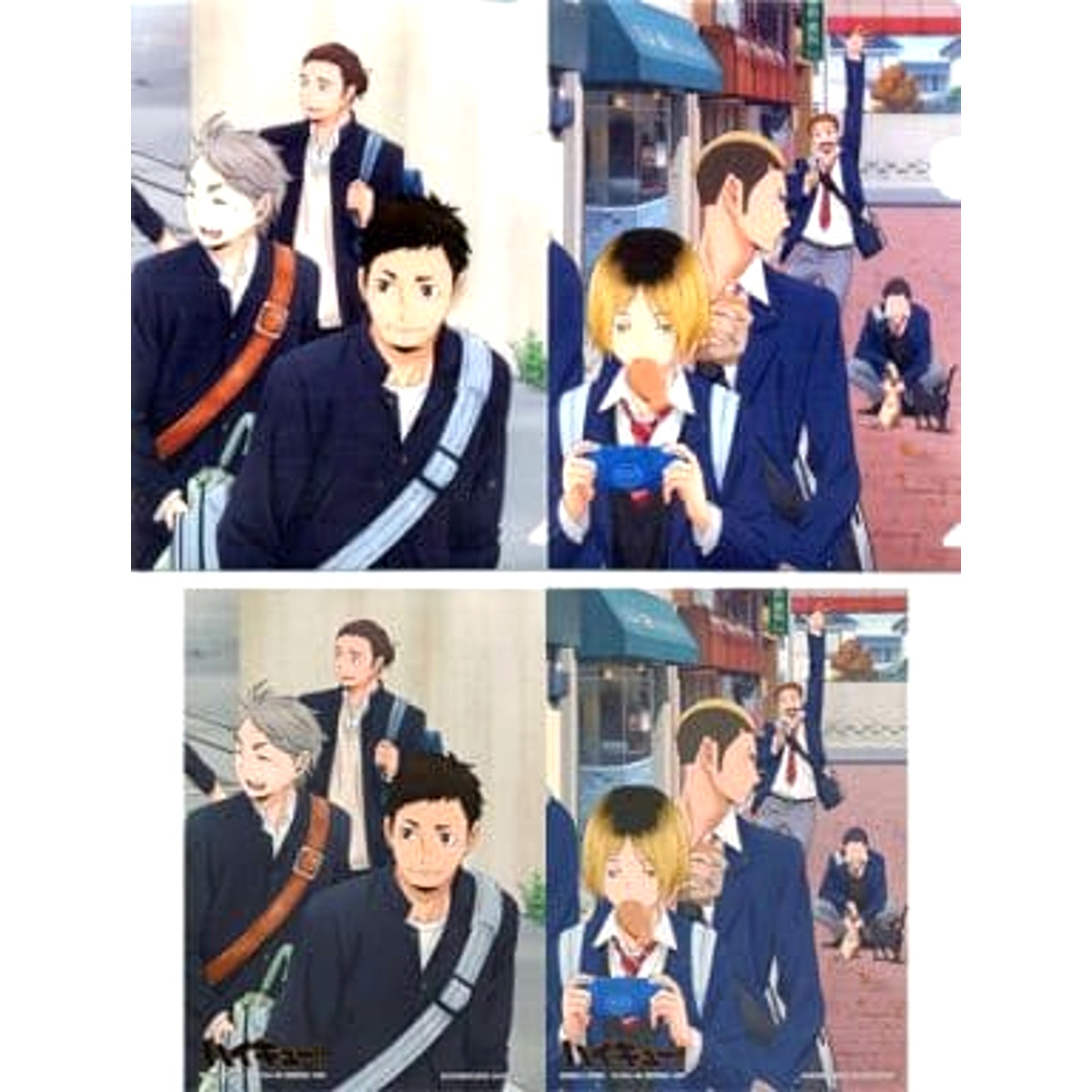 Haikyu!! Nekoma High School Autumn Taiyaki Ichiban Kuji Full Power Battle! Full Power Rest! Mini Clear File Set Prize H [USED]