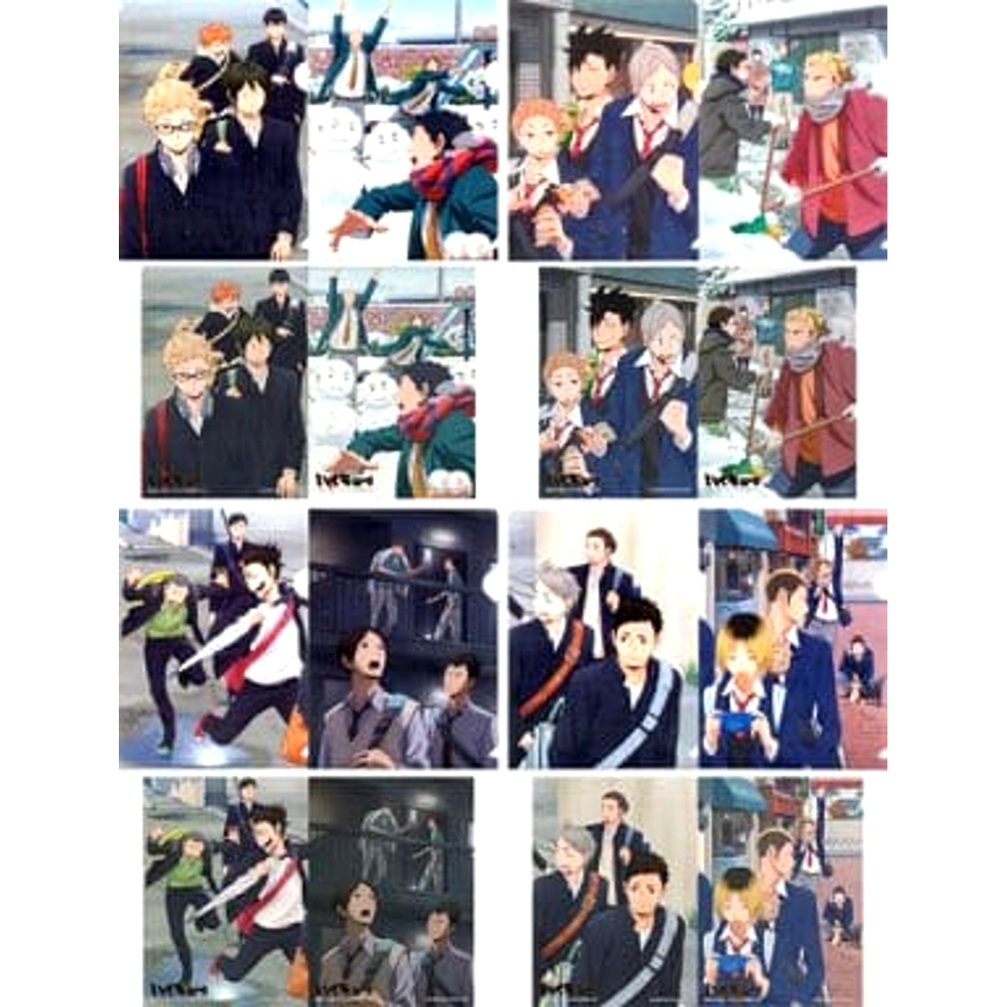 Haikyu!! Kenma Kozume & Others All 4 Types Set Ichiban Kuji Full Power Battle! Full Power Rest! Mini Clear File Set Prize H [USED]