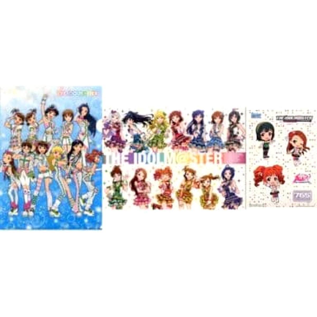 THE IDOLM@STER 765Pro Vertical Horizontal Pattern Ichiban Kuji Anniversary A4 Clear File & Sticker Set Prize E [USED]