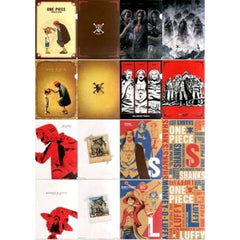 One Piece Luffy & Others All 4 Types Set Ichiban Kuji Great Pirate Shanks The Great Captain A4 File Folder Set Prize G [USED]