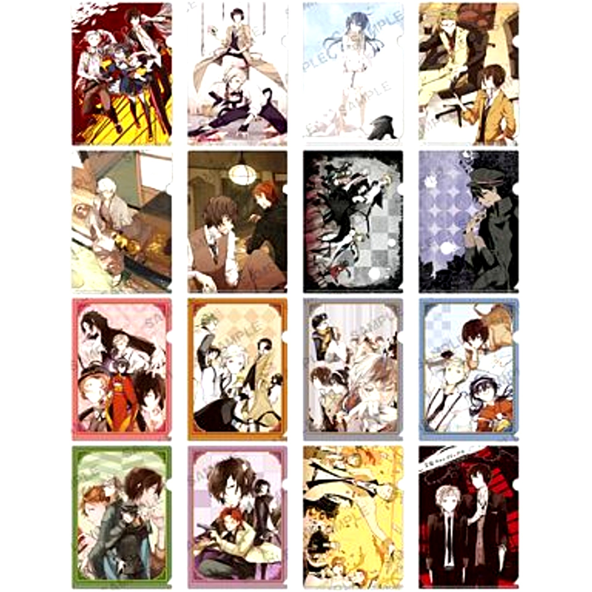 Set of 16 Bungo Stray Dogs Petit Clear File Collection [USED]
