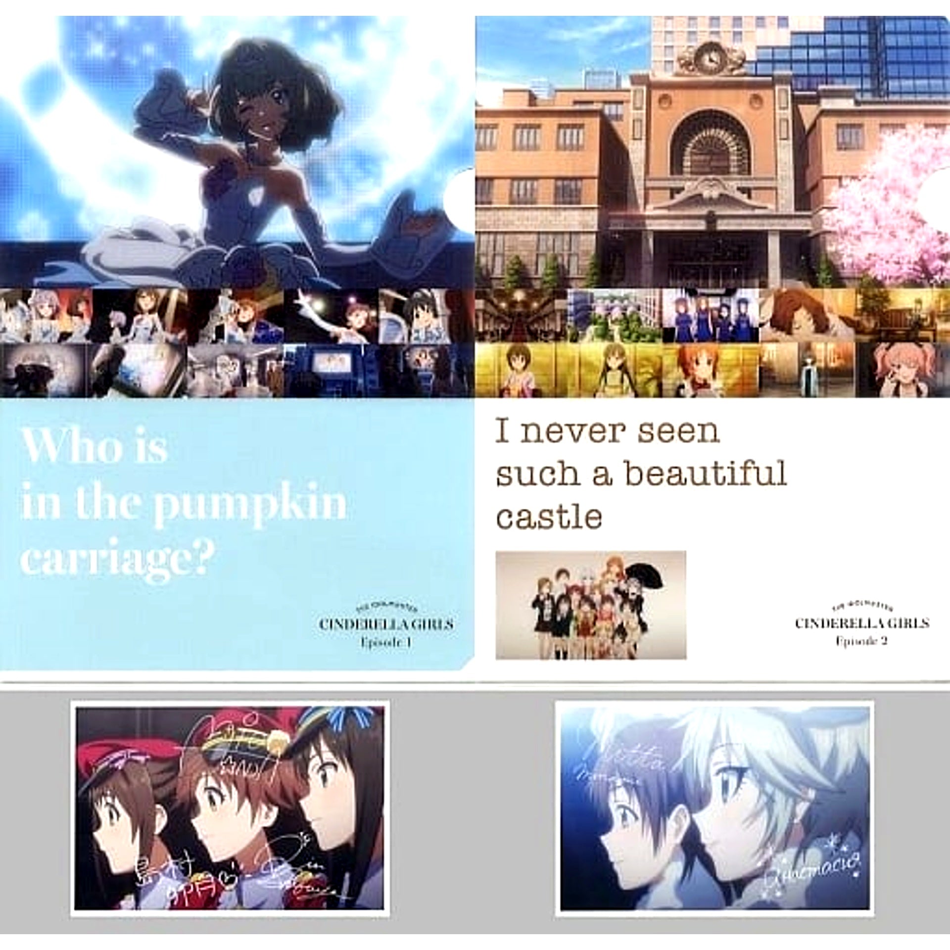 THE IDOLM@STER Cinderella Girls Ichiban Kuji 346 Pro Idol Festival!! Clear File & Voice Bromide Set Prize I [USED]