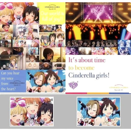 THE IDOLM@STER Cinderella Girls Ranko Kanzaki & Others 3 Ichiban Kuji 346 Pro Idol Festival!! Clear File & Voice Bromide Set Prize I [USED]