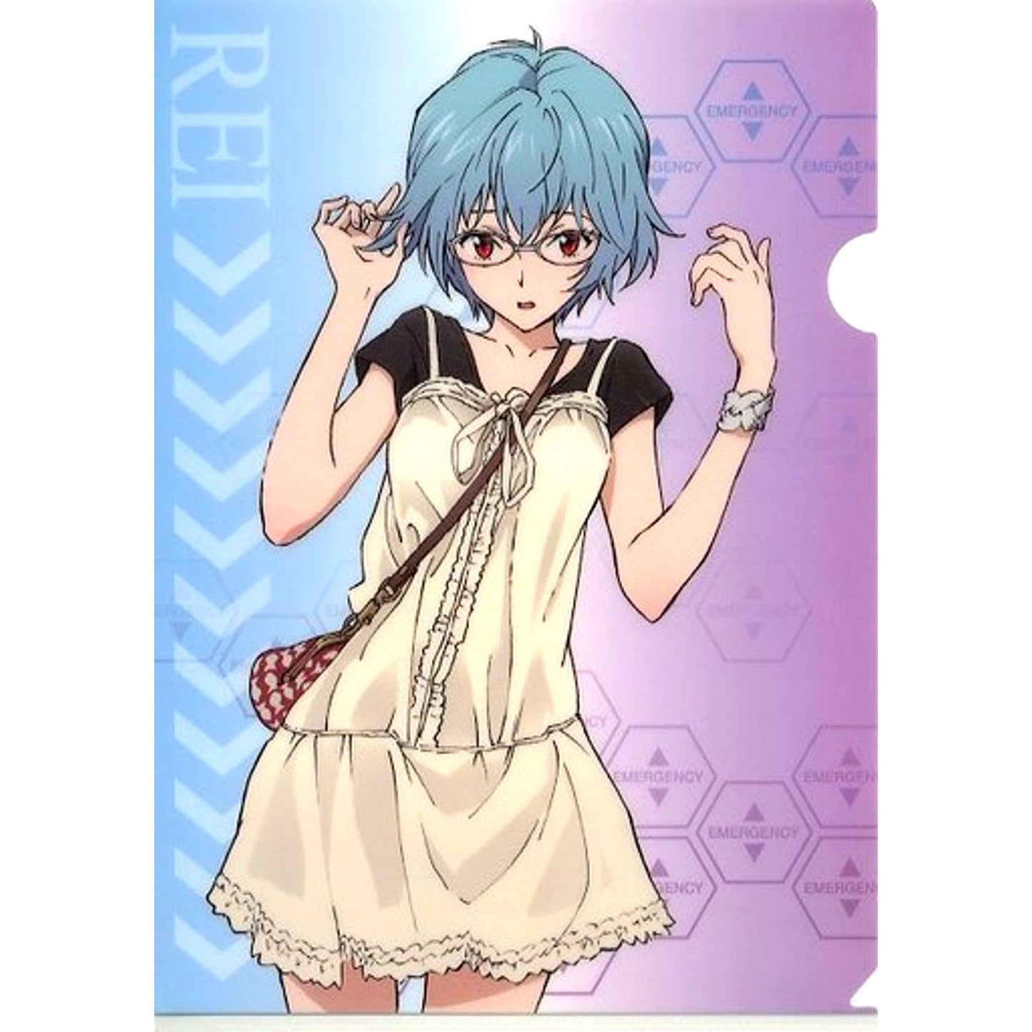 Rei Ayanami A4 Clear File Bonus for Evangelion x JINS Limited Glasses Set Web Pre-order Limited [USED]