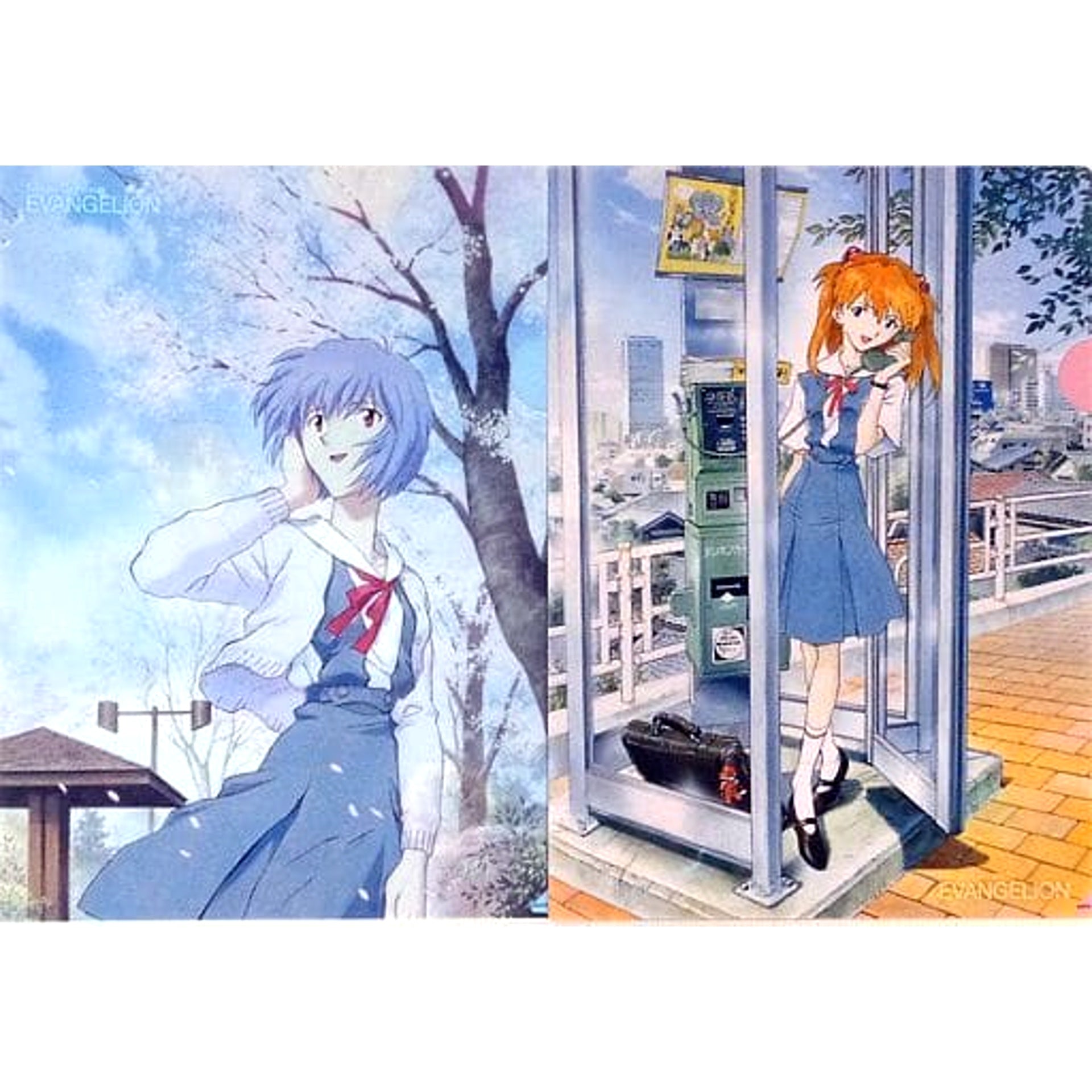 Evangelion Ray Corporation Asuka Ichiban Kuji Memorial 1995-2015 A4 File Folder Set Set of 2 Prize F [USED]