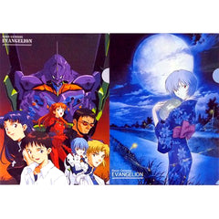 Rei Ayanami - Yukata and Group A4 Clear File Set of 2 Ichiban Kuji Evangelion Memorial 1995-2015 Prize F [USED]