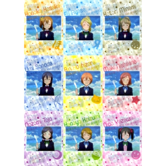 Set of 9 Love Live! x SEGA Collaboration Cafe Clear File Purchasing Dept Goods [USED]