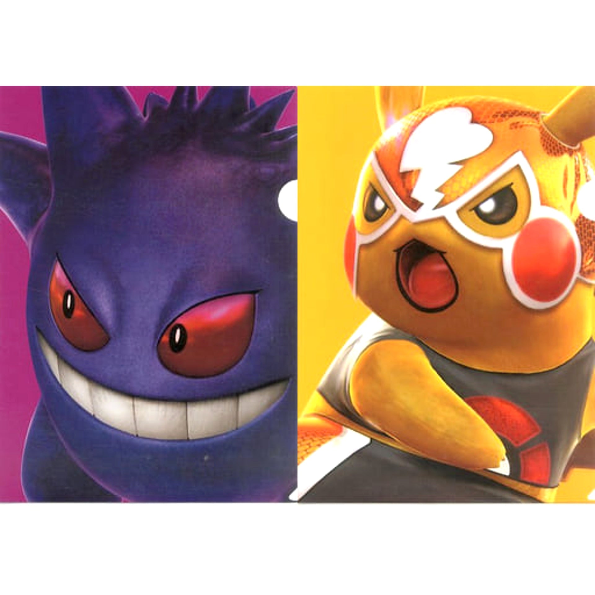 Pokken Tournament Gengar Masked Pikachu Ichiban Kuji A4 File Folder Set Prize F [USED]
