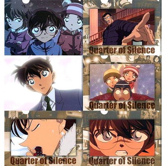 Set of 6 A5 Mini Clear File Quarter of Silence Sega Lucky Kuji Light Detective Conan The Movie 20th Anniversary Mini Clear File Collection [USED]