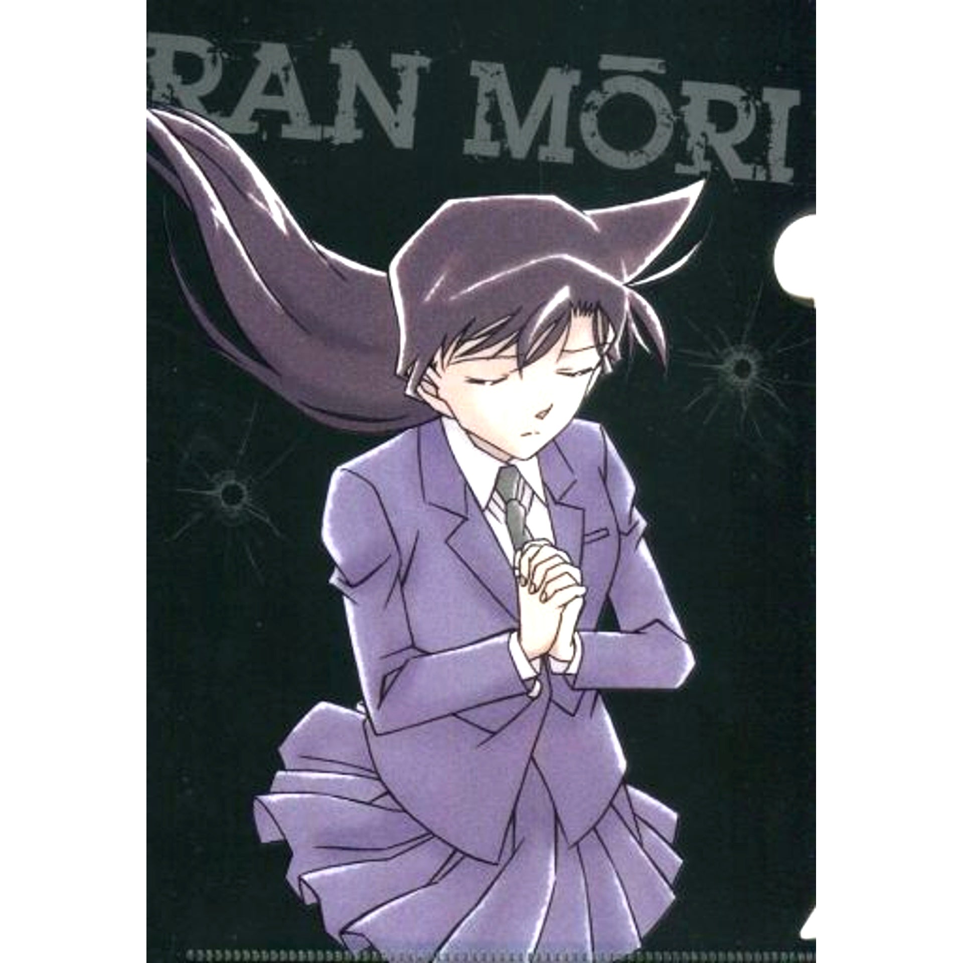 Ran Mouri A5 Mini Clear File The Darkest Nightmare Sega Lucky Kuji Light Detective Conan The Movie 20th Anniversary Mini Clear File Collection Black Visual [USED]