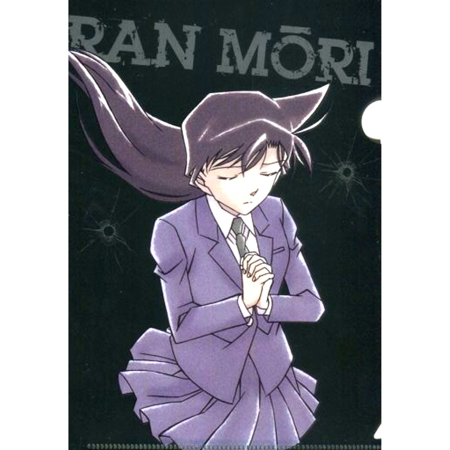 Ran Mouri A5 Mini Clear File The Darkest Nightmare Sega Lucky Kuji Light Detective Conan The Movie 20th Anniversary Mini Clear File Collection Black Visual [USED]