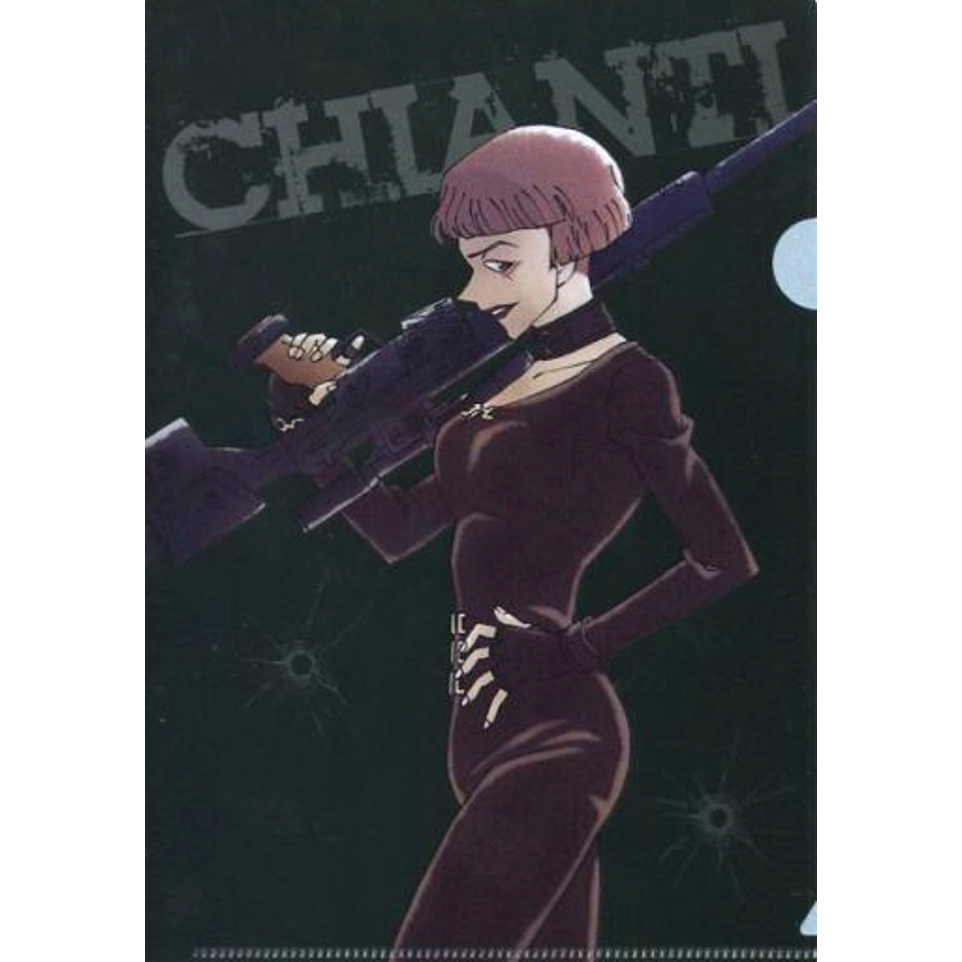 Chianti A5 Mini Clear File The Darkest Nightmare Sega Lucky Kuji Light Detective Conan The Movie 20th Anniversary Mini Clear File Collection Black Visual [USED]