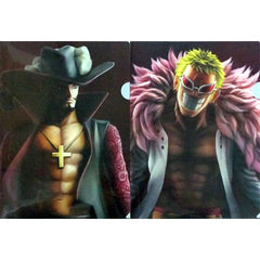 One Piece Dracule Mihawk Doflamingo Ichiban Kuji THE GREAT GALLERY Reached The Top Portrait Clear File Set Prize G [USED]