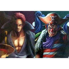One Piece Shanks Buggy Ichiban Kuji THE GREAT GALLERY Reached The Top Portrait Clear File Set Prize G [USED]