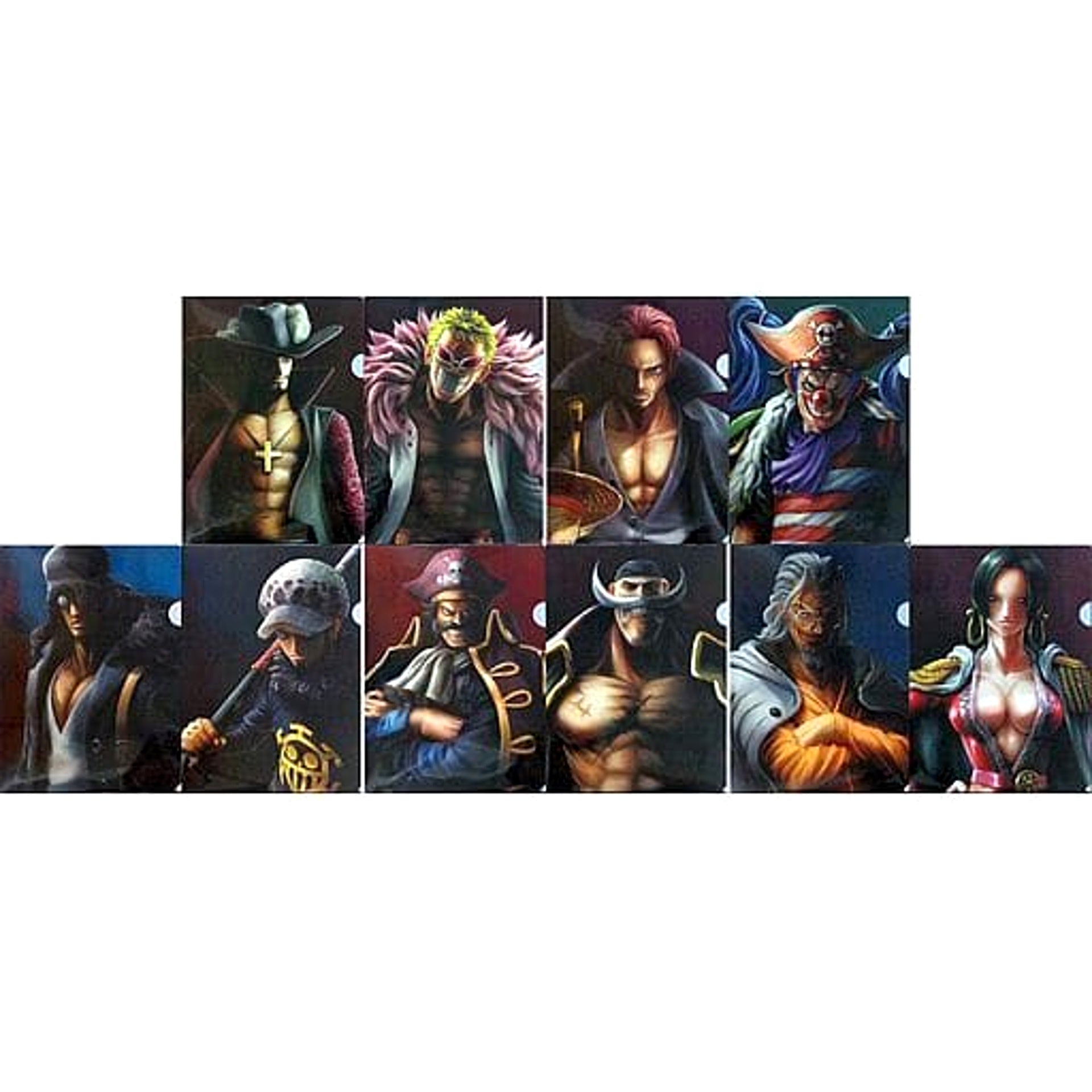 One Piece Shanks & Others All 5 Types Set Ichiban Kuji THE GREAT GALLERY Reached The Top Portrait Clear File Set Prize G [USED]