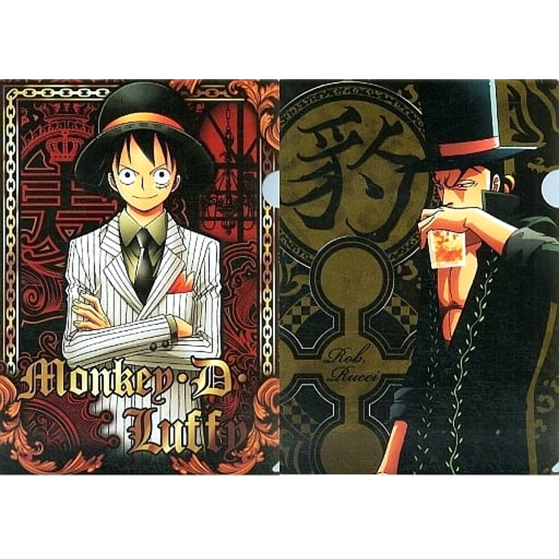 One Piece Monkey D. Luffy Rob Lucci Straw Hat Store Collaboration Ver. Ichiban Kuji Ver. Memories 2 A4 File Folder Straw Hat Store Collaboration Exclusive Prize G [USED]