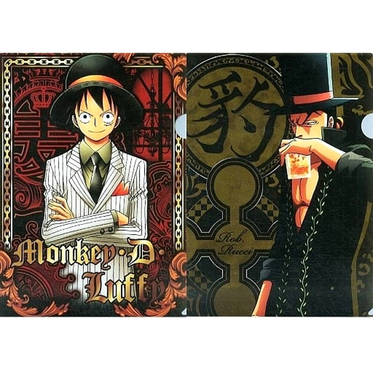 One Piece Monkey D. Luffy Rob Lucci Straw Hat Store Collaboration Ver. Ichiban Kuji Ver. Memories 2 A4 File Folder Straw Hat Store Collaboration Exclusive Prize G [USED]