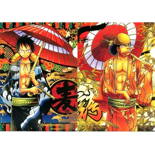 Monkey D. Luffy & Usopp A4 Clear File Set of 2 Mugiwara Store Collabo Ver. Ichiban Kuji One Piece Memories 2 Prize G [USED]
