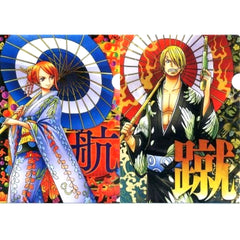 Nami & Sanji A4 Clear File Set of 2 Mugiwara Store Collabo Ver. Ichiban Kuji One Piece Memories 2 Prize G [USED]
