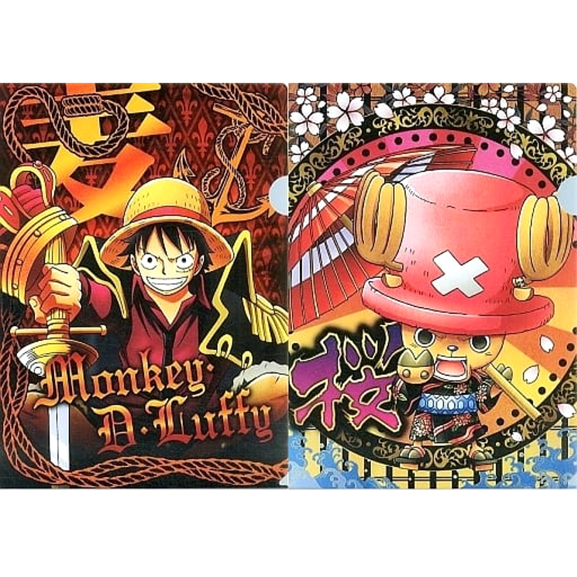 One Piece Monkey D. Luffy Chopper Ichiban Kuji Ver. Memories 2 A4 Clear File Set of 2 Straw Hat Store Collaboration Exclusive Prize G [USED]