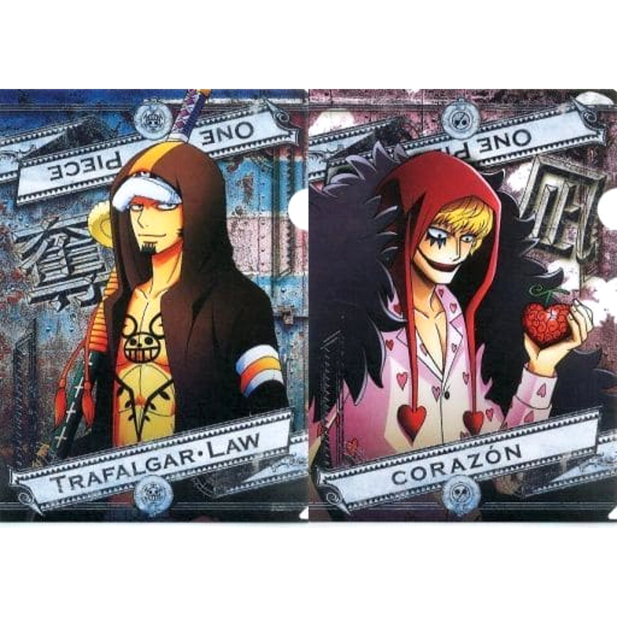 One Piece Trafalgar Law Corazon Ichiban Kuji Memories 2 A4 Clear File Set of 2 Straw Hat Store Collaboration Ver. Straw Hat Store Collaboration Exclusive Prize G [USED]