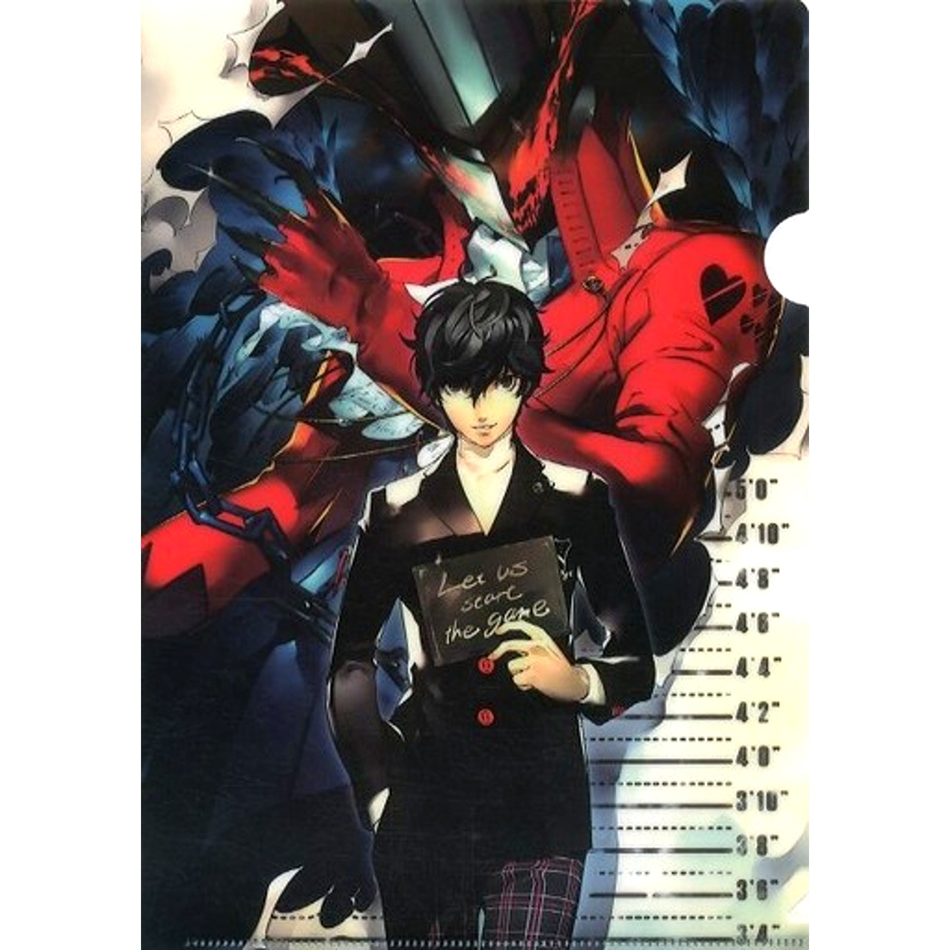 Protagonist & Arsene Emblem A4 Clear File Sega Lucky Kuji light Persona 5 Clear File Collection [USED]