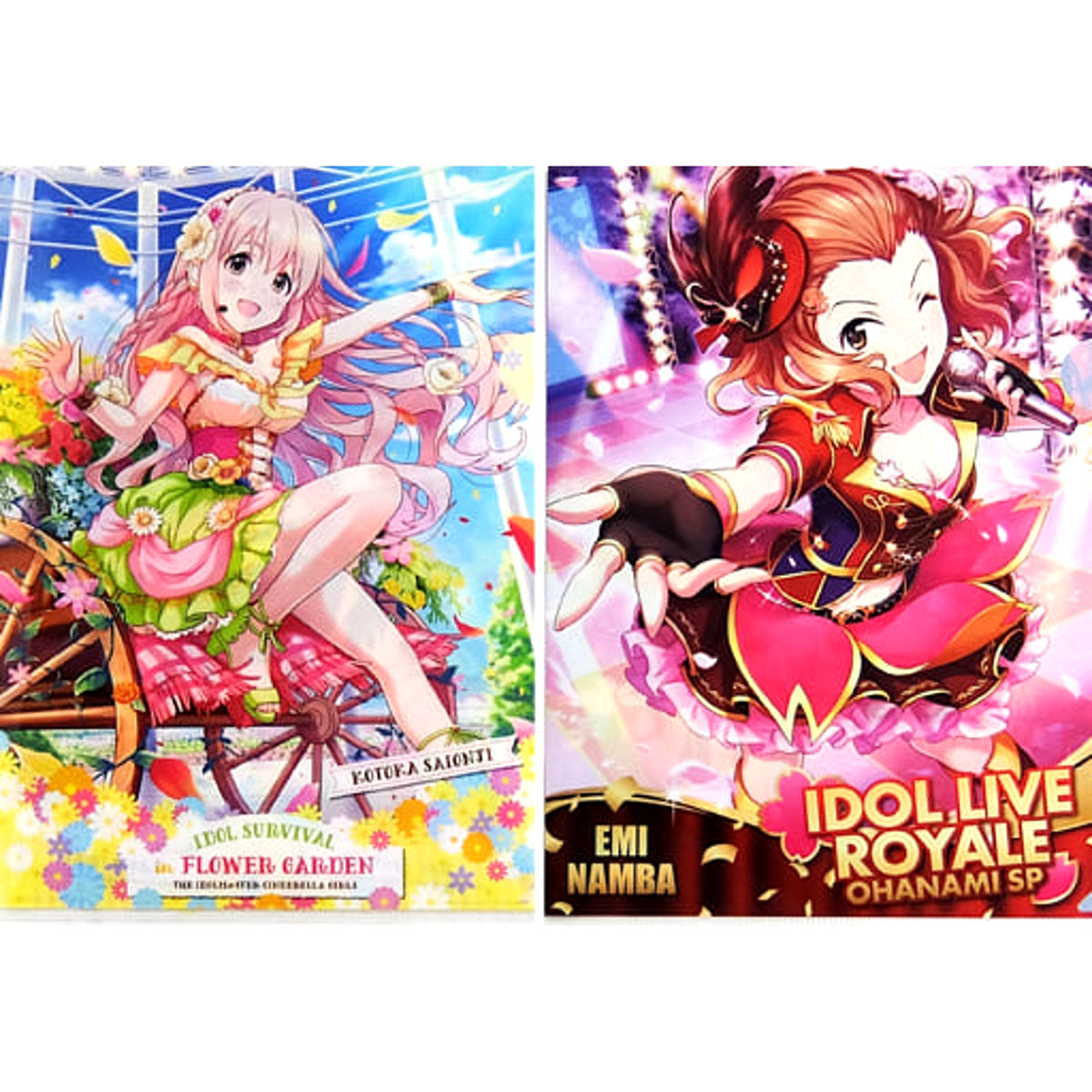 THE IDOLM@STER Cinderella Girls Kotoka Saionji Emi Namba Ichiban Kuji Cinderella Girls Spring A4 File Folder Set Prize C [USED]