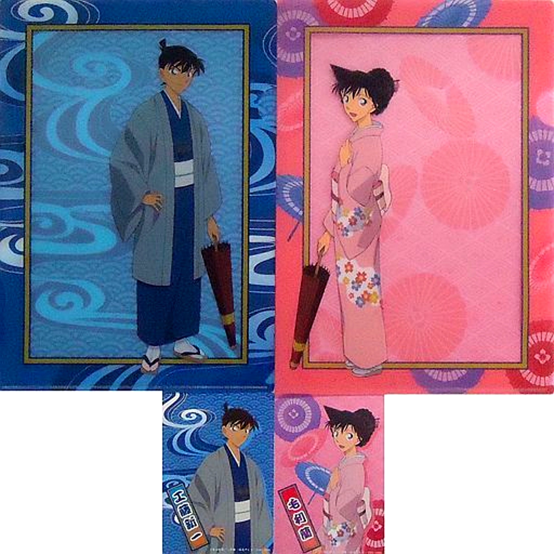 Shinichi Kudo / Ran Mouri 6th Prize A4 Clear File & Bromide Collection Sega Lucky Kuji Detective Conan Wa collection Wa [USED]