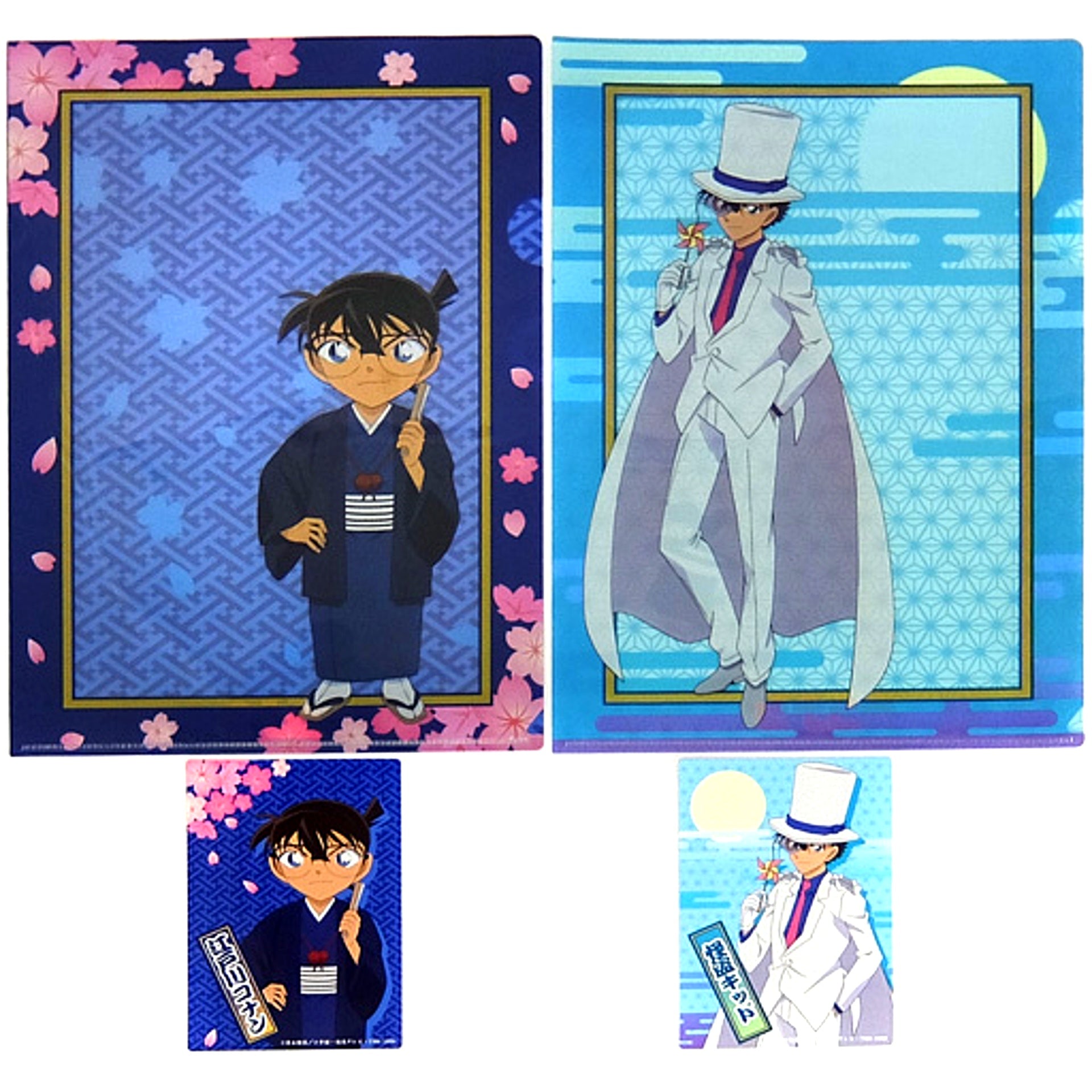 Conan Edogawa / Kaitou Kid 6th Prize A4 Clear File & Bromide Collection Sega Lucky Kuji Detective Conan Wa collection Wa [USED]