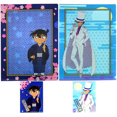Conan Edogawa / Kaitou Kid 6th Prize A4 Clear File & Bromide Collection Sega Lucky Kuji Detective Conan Wa collection Wa [USED]