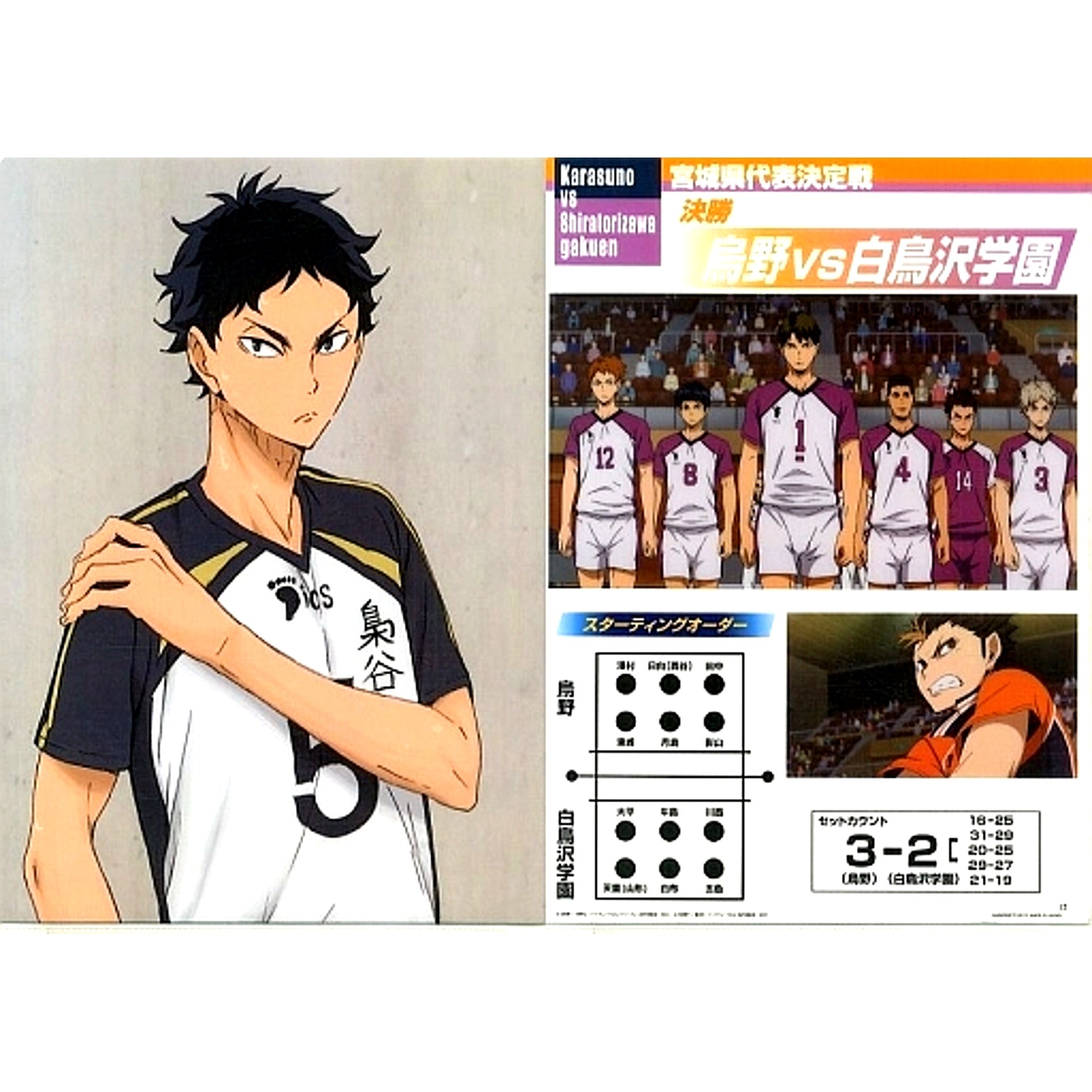 Keiji Akaashi A4 Clear File Set Ichiban Kuji Haikyu Tsunage Zenkoku e no Kiseki Prize P [USED]