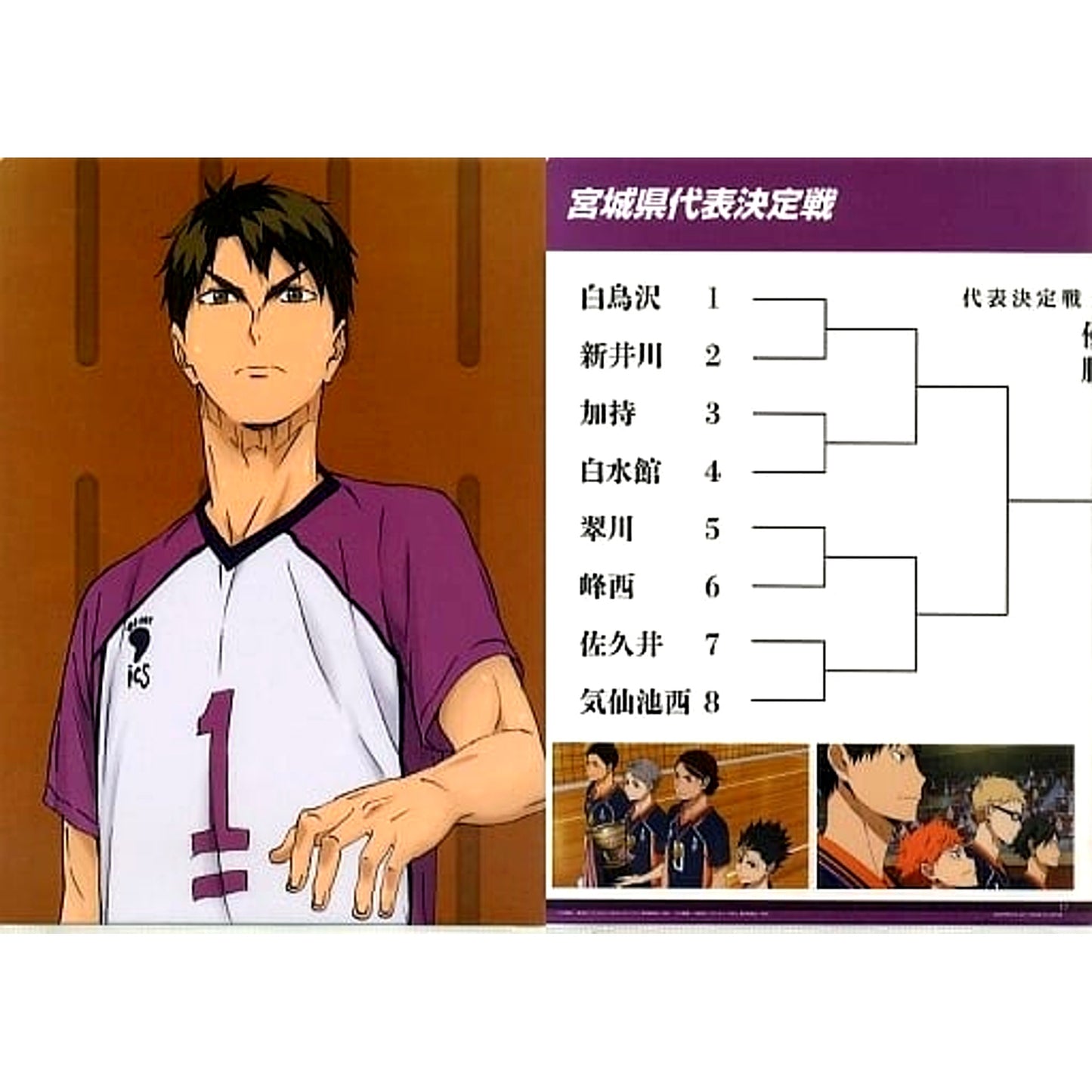 Haikyu!! Wakatoshi Ushijima Ichiban Kuji Connect!! Trajectory to the Nation!! A4 File Folder Set Prize P [USED]