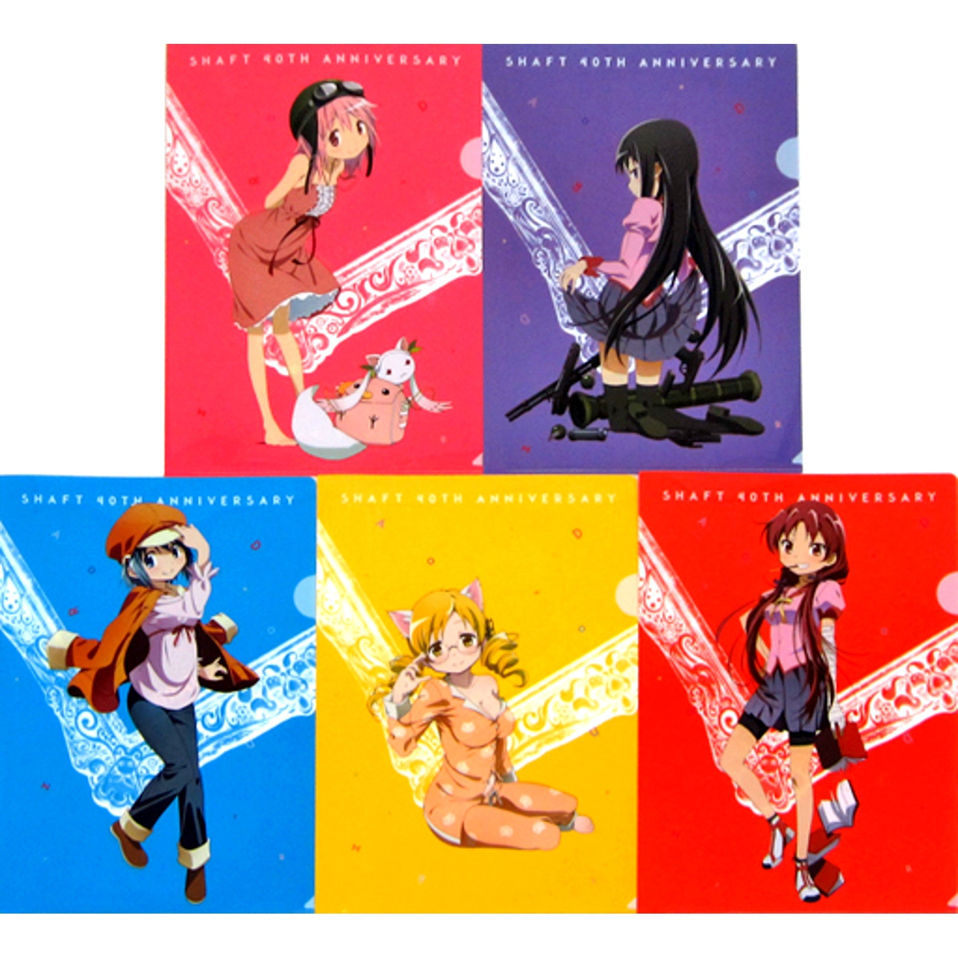 Group A4 Clear File Set Puella Magi Madoka Magica x Monogatari Series Shaft 40th Anniv Madogatari Exhibition Tokyo Encore Lawson HMV Ltd Goods [USED]