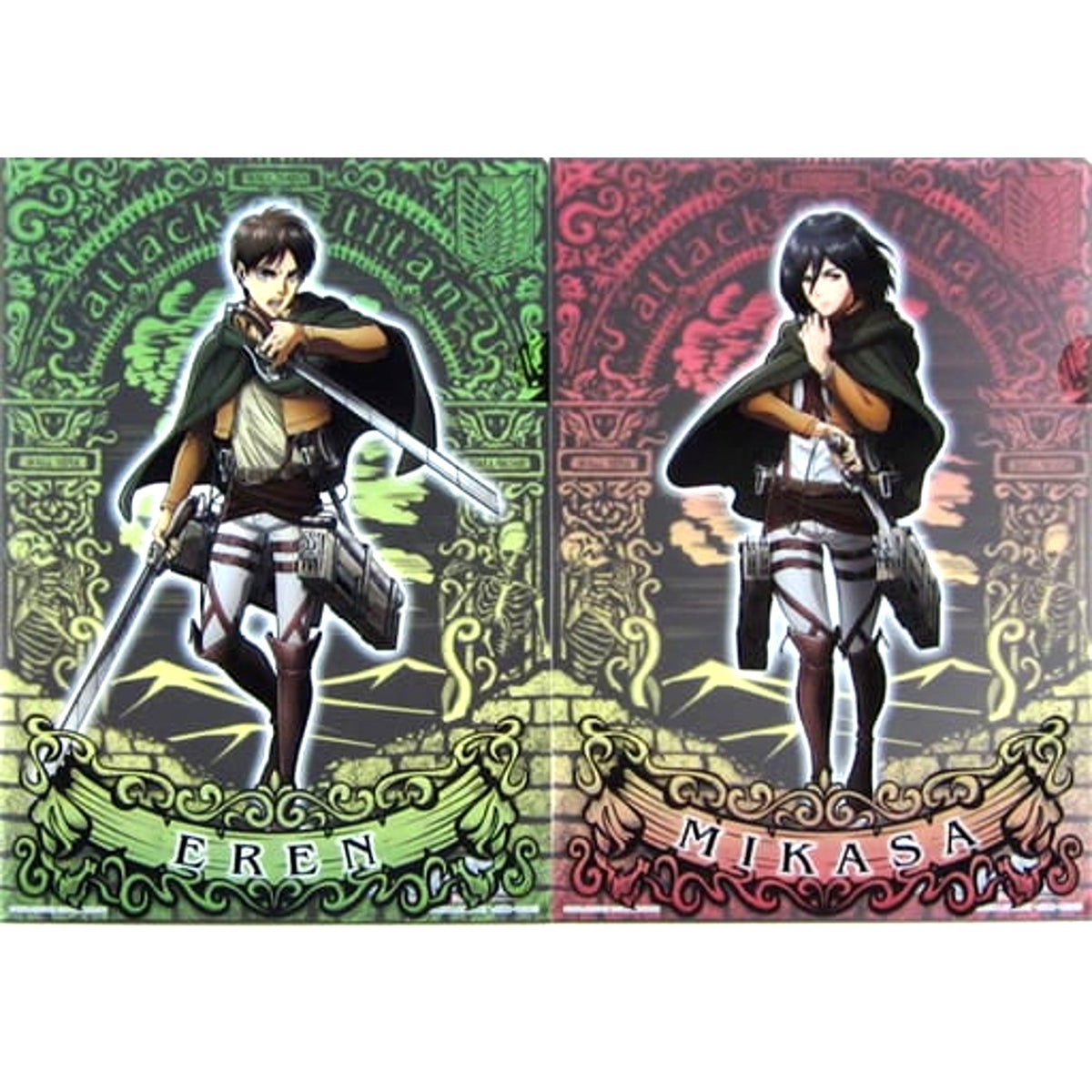 Attack on Titan Ellen Mikasa Ichiban Kuji Survive! The Scout Regiment A4 File Folder Set Prize H [USED]