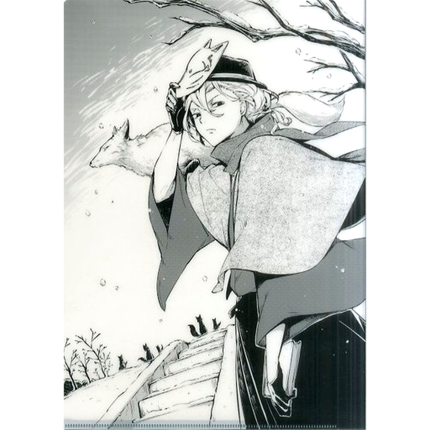 Chuuya Nakahara Original Ver. Illustration A4 Clear File Bungo Stray Dogs x Chuuya Nakahara Memorial Museum [USED]
