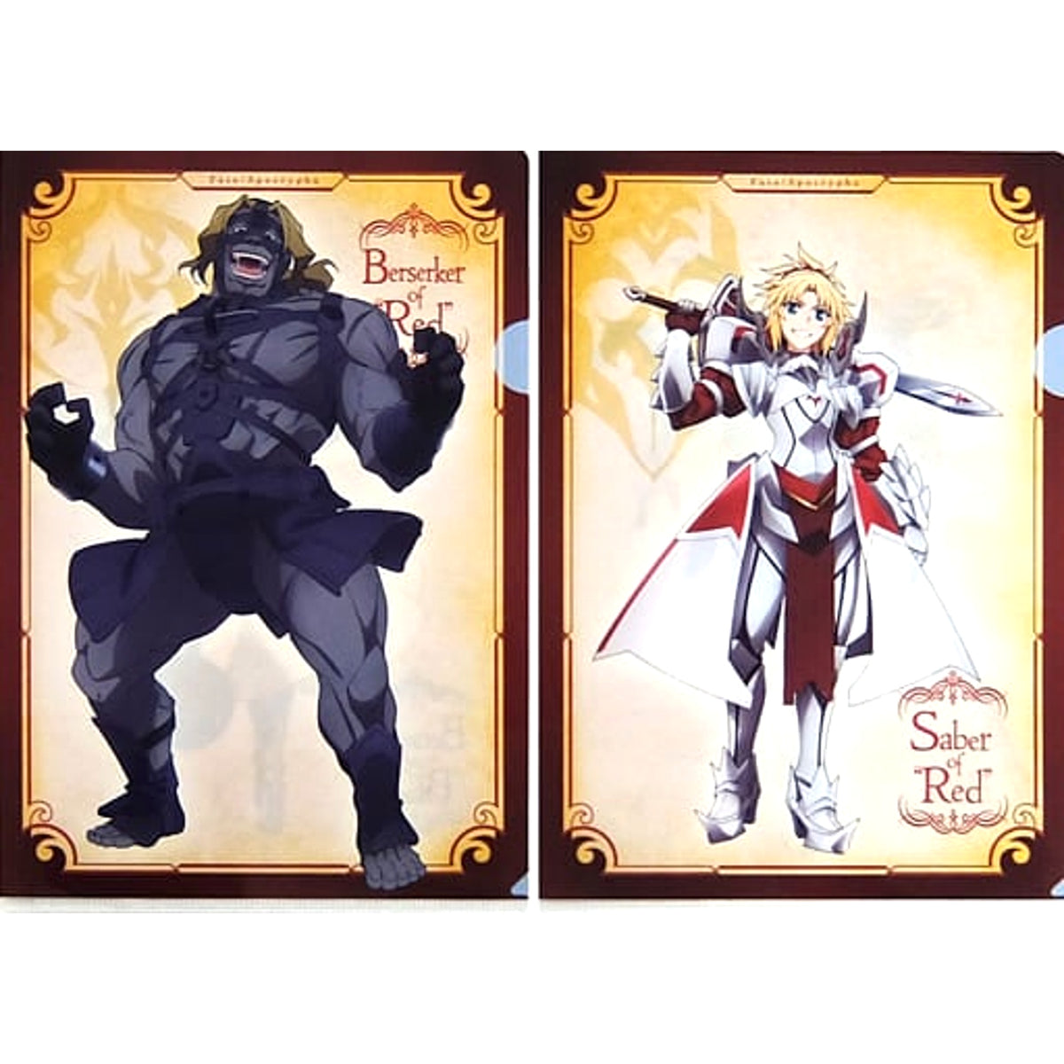 Fate/Apocrypha Berserker Saber Ichiban Kuji A4 File Folder Set Prize D [USED]