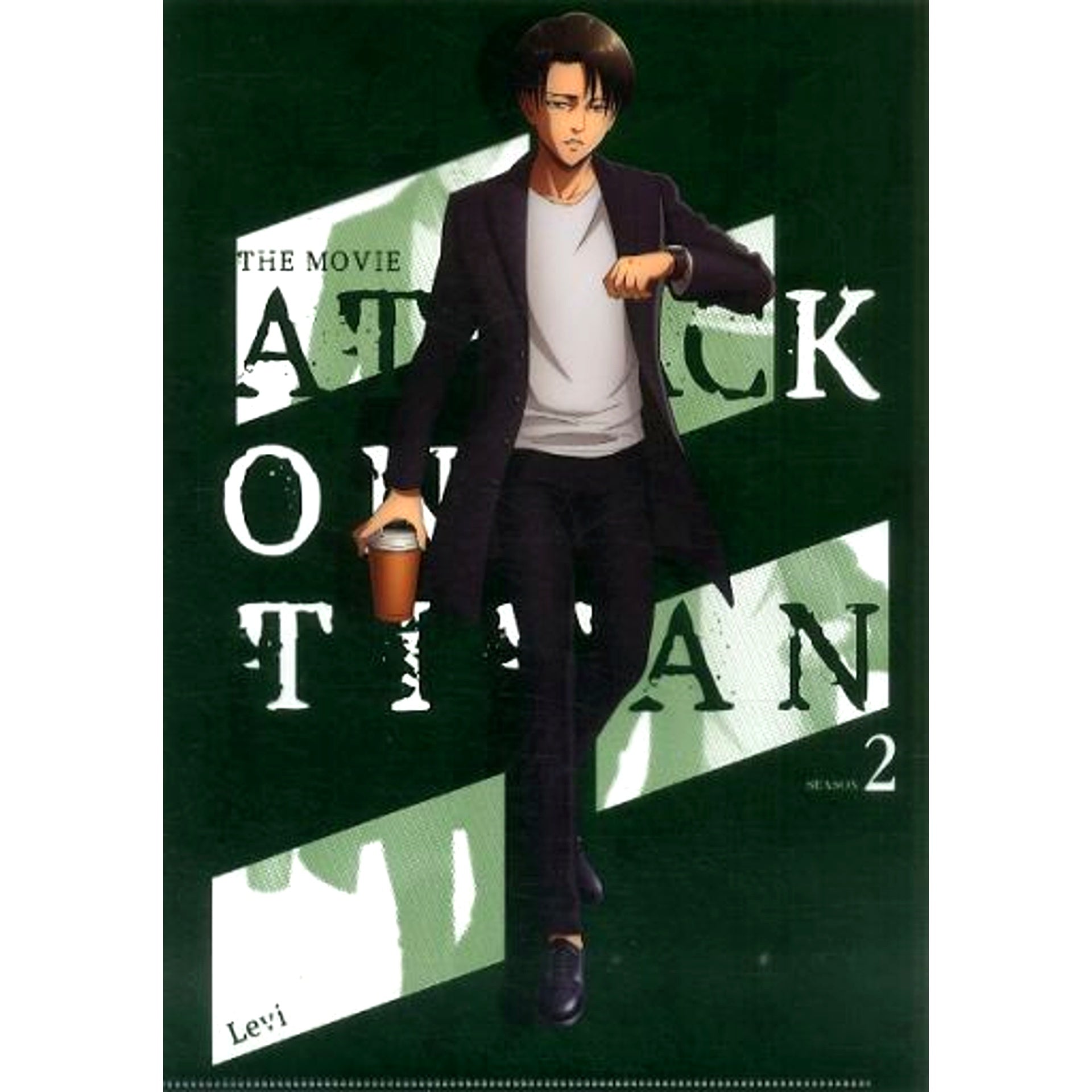 Levi A4 Clear File Bonus for Attack on Titan The Movie Season 2 Kakusei no Houkou Mubichike Card [USED]