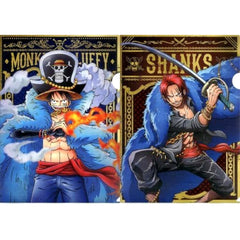One Piece Luffy Shanks Ichiban Kuji 20th Anniversary A4 Newly Illustrated Clear File Set Prize L [USED]