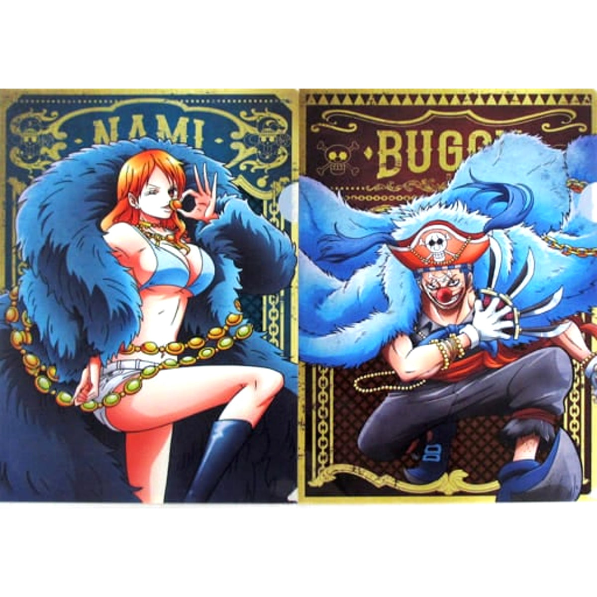 One Piece Nami Buggy Ichiban Kuji 20th Anniversary A4 Newly Illustrated Clear File Set Prize L [USED]