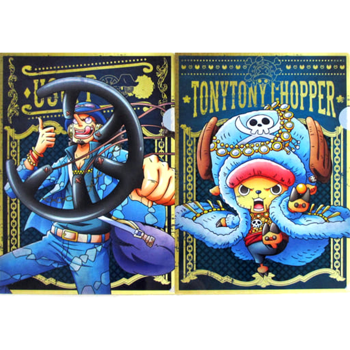 One Piece Usopp Chopper Ichiban Kuji 20th Anniversary A4 Newly Illustrated Clear File Set Set of 2 Prize L [USED]