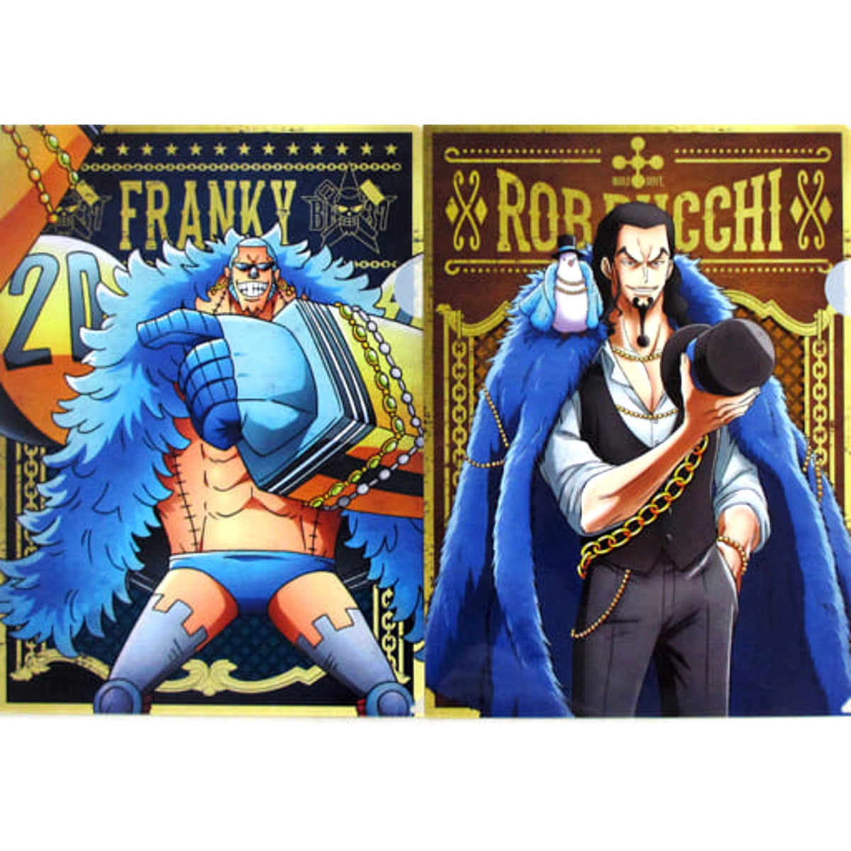 One Piece Franky Lucci Ichiban Kuji 20th Anniversary A4 Newly Illustrated Clear File Set Prize L [USED]