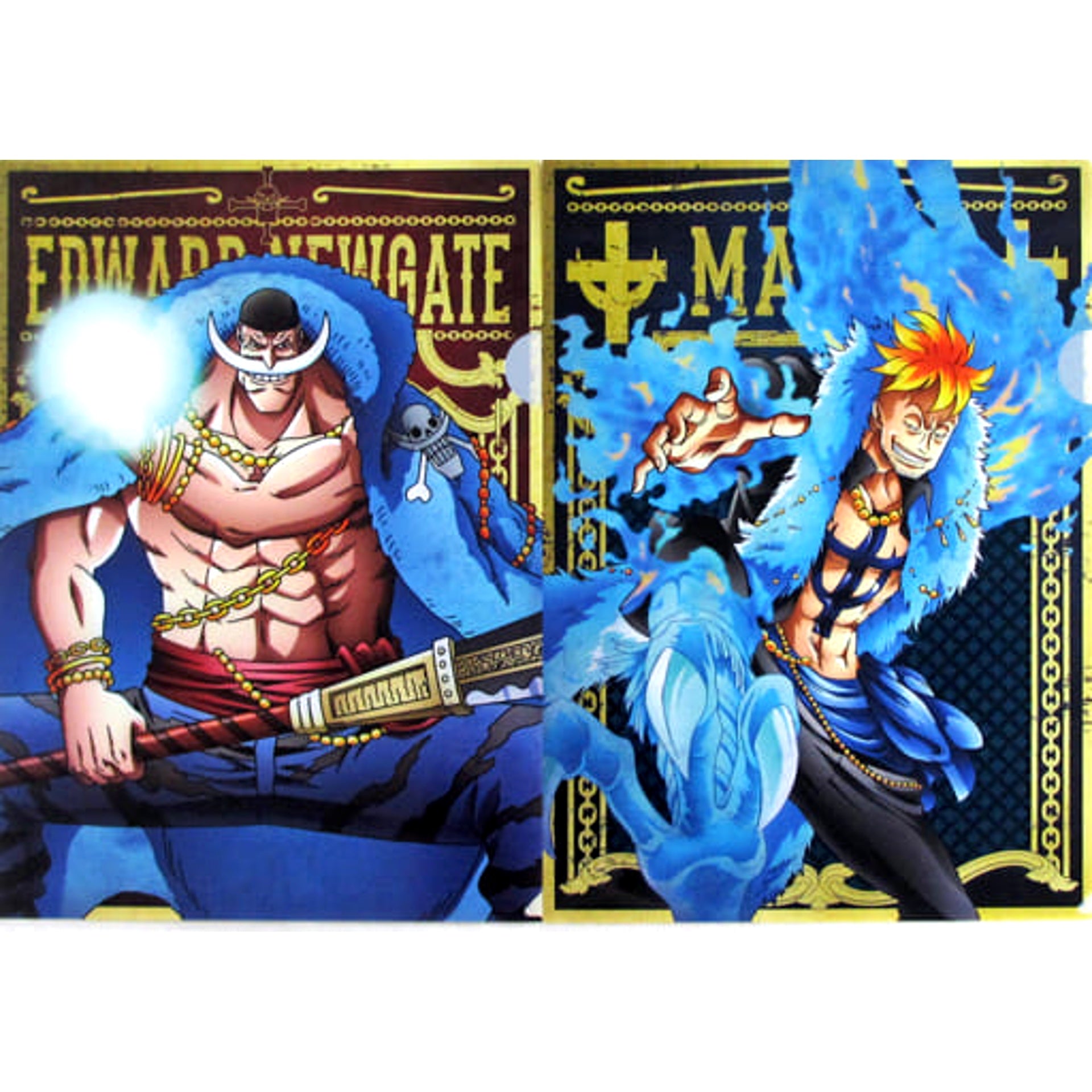 One Piece White Beard Marco Ichiban Kuji 20th Anniversary A4 Newly Illustrated Clear File Set Prize L [USED]