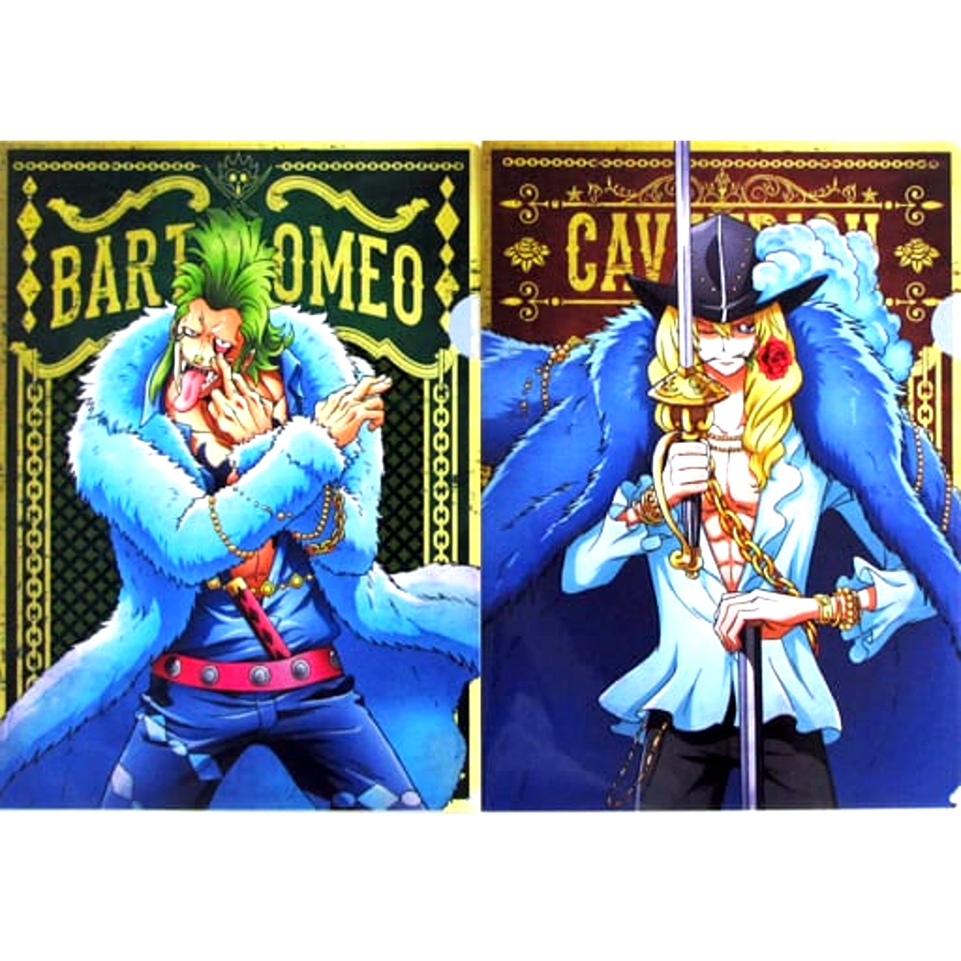 Bartolomero Cavendish One Piece Ichiban Kuji 20th Anniversary A4 Newly Illustrated Clear File Set Prize L [USED]