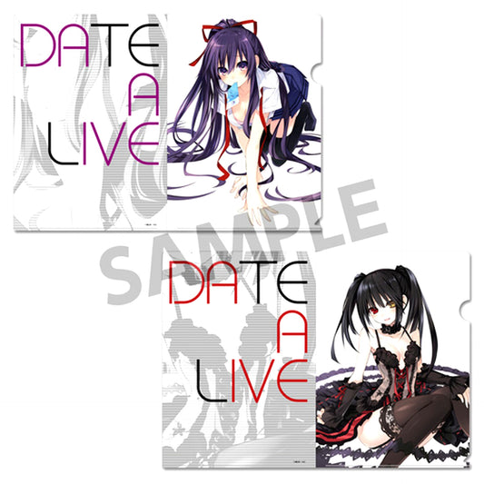 Tohka & Kurumi A. Original Version Set of 2 A4 Clear File Date A Live [USED]